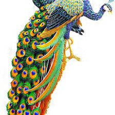 Схема вышивки «Павлины»
