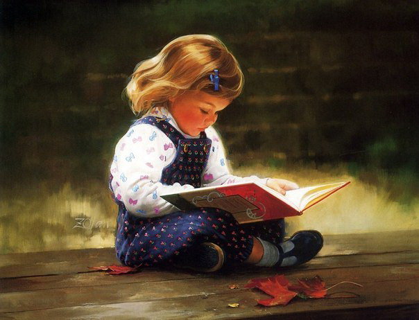 Девочка с книгой - оригинал