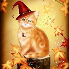 Схема вышивки «Осень Cat магии»