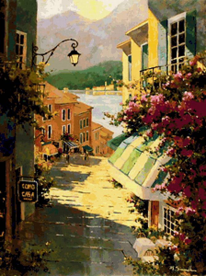 улочка - городской пейзаж - предпросмотр