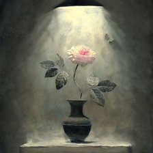 Оригинал схемы вышивки «роза в вазе» (№206854)