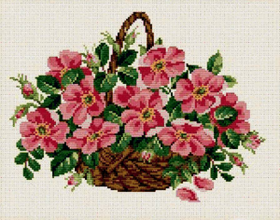 №207231 - корзина, цветы - предпросмотр