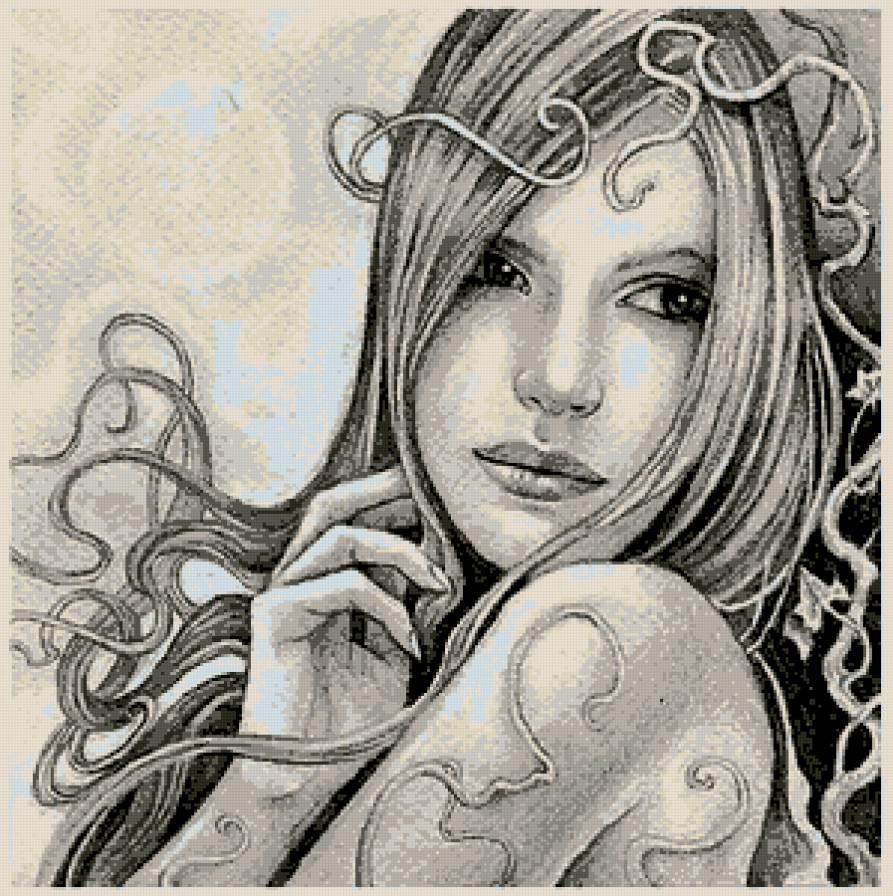 девушка - девушка, черно-белое, женщина, она, монохром, женский образ - предпросмотр