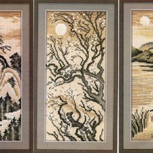 Оригинал схемы вышивки «Триптих Японские мотивы» (№207659)