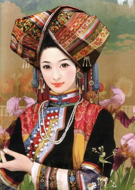 тибетская девушка - женщина, восток, девушка - оригинал