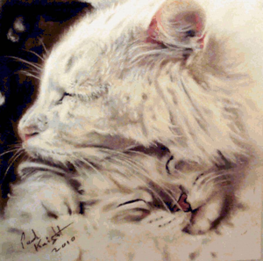 Мама и малыш. - коты, кошки. - предпросмотр