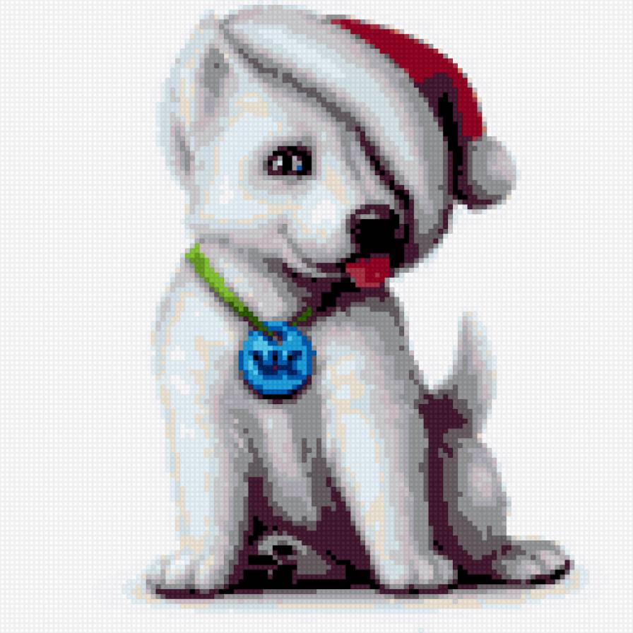 пёсик - рождество, щенок, новый год - предпросмотр