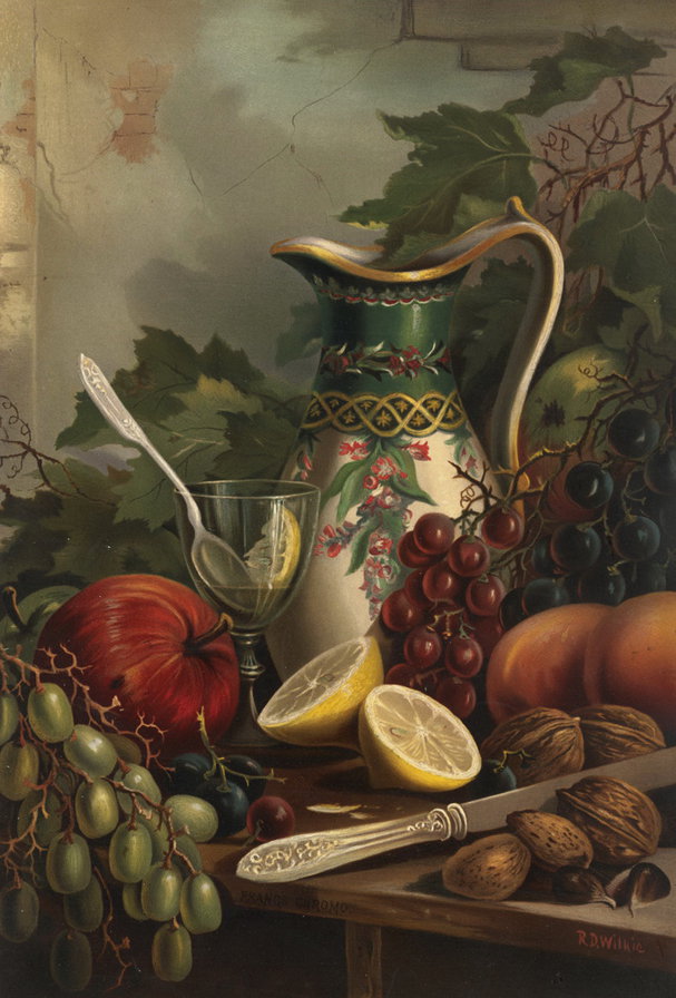 Louis Prang - фрукты, натюрморт - оригинал