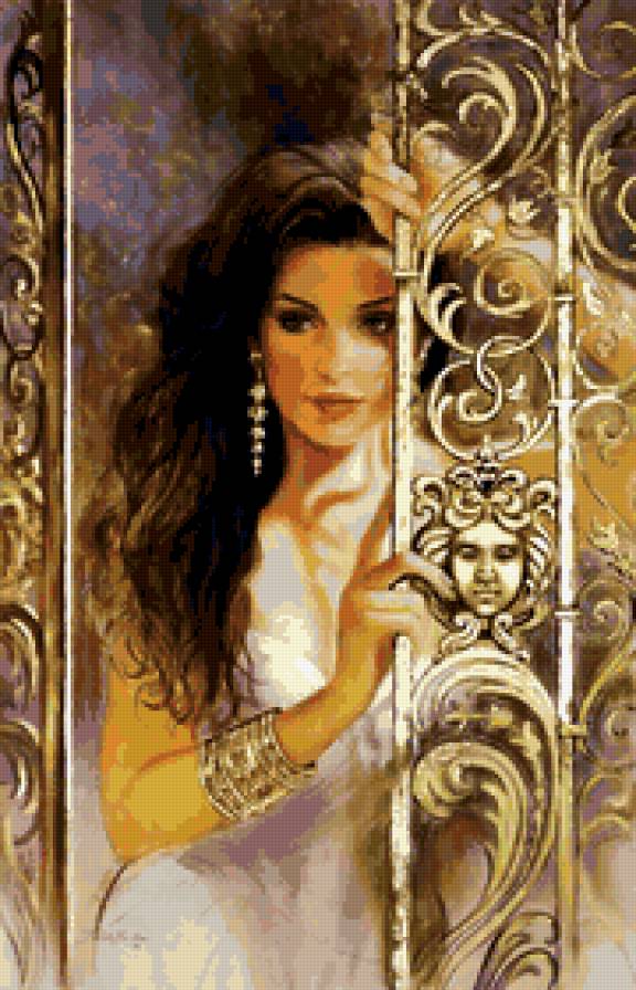 жасмин - искусство, люди, живопись, девушка, картина - предпросмотр