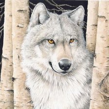 Оригинал схемы вышивки «волк» (№209050)