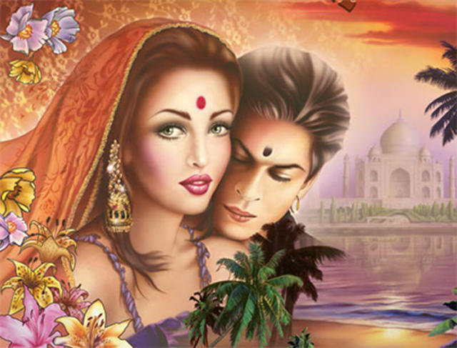 любовь - красота, девушка, картина, влюбленная пара, любовь - оригинал