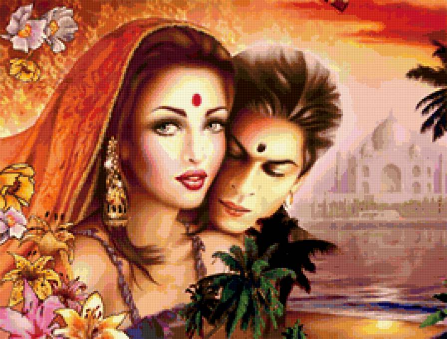 любовь - любовь, красота, девушка, картина, влюбленная пара - предпросмотр