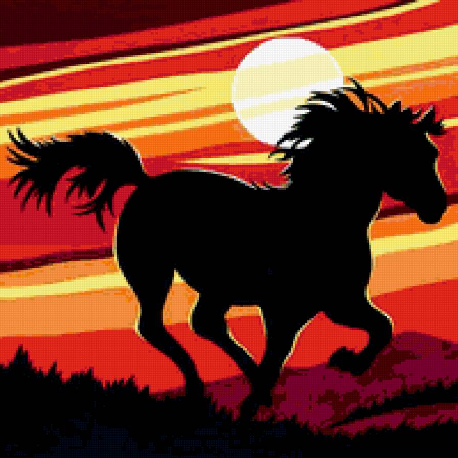 лошади - фауна, природа, картина, животные, лошади - предпросмотр