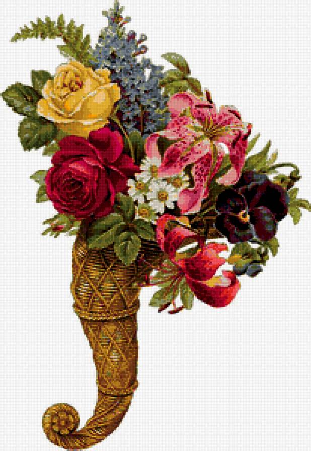 букет - цветы, лилии, розы - предпросмотр