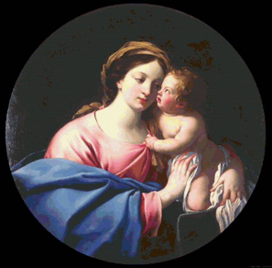 Simon Vouet - мать, ребенок, мадонна, детя - предпросмотр