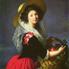 Оригинал схемы вышивки «момиче с кошница с плодове» (№210469)