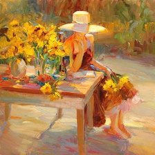 Схема вышивки «Девушка»