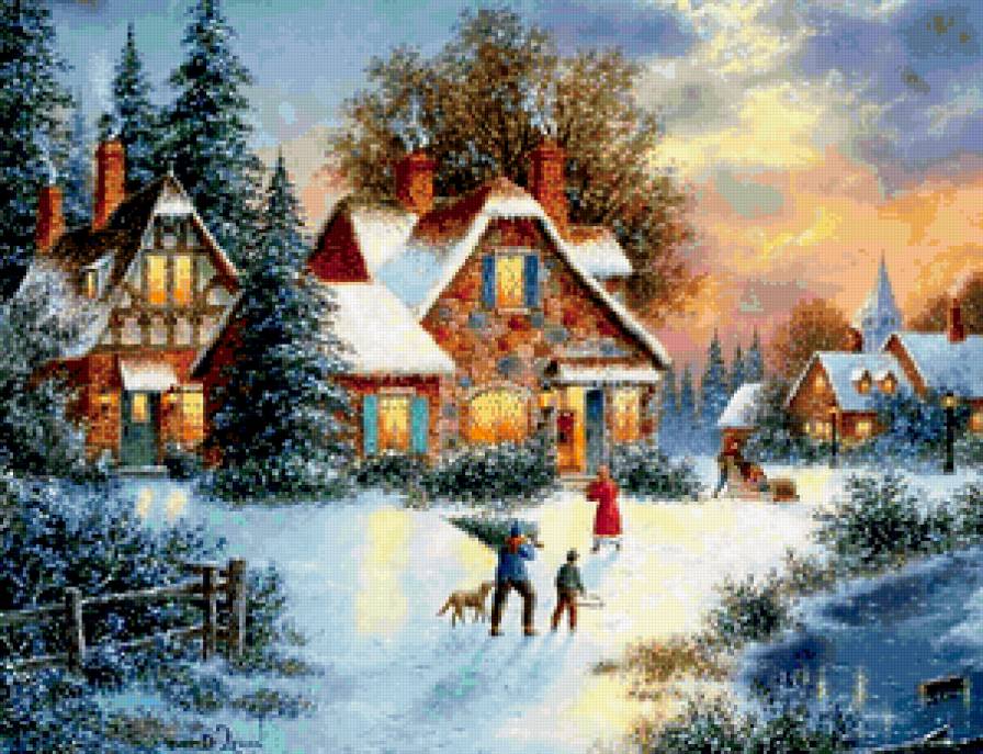 Рождество - зима, праздник, рождество - предпросмотр