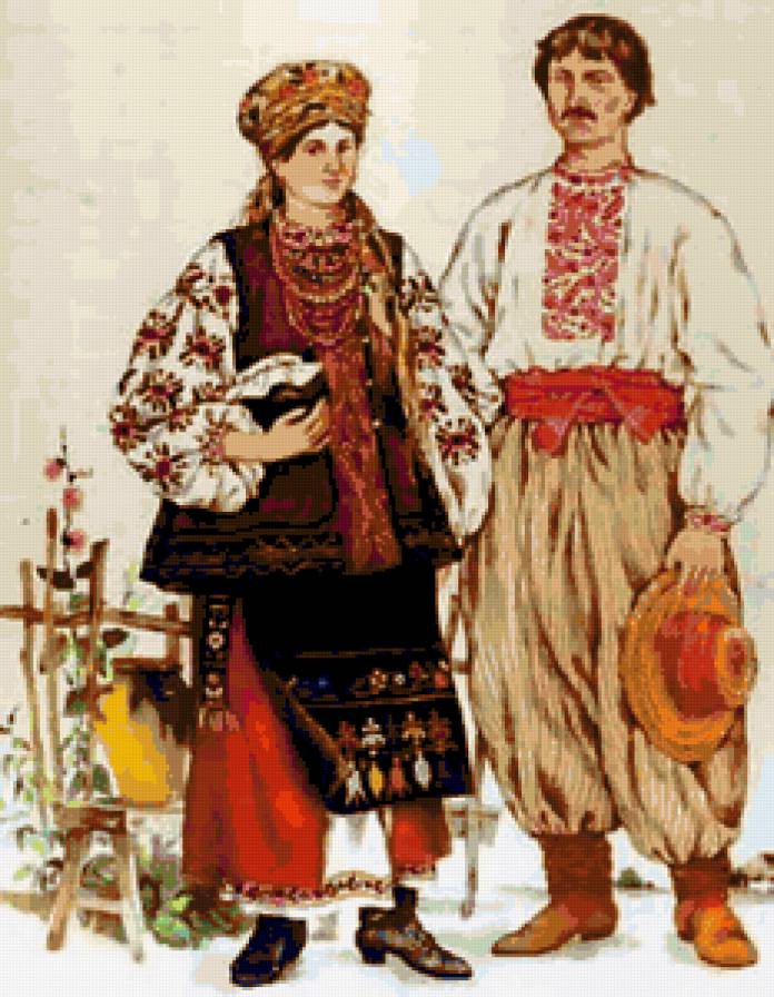 Украинцы - мужчина, вышиванки, женщина, культура, украина, украинцы - предпросмотр