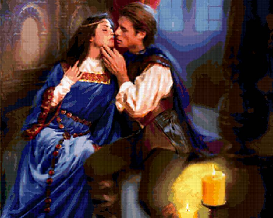 влюбленная пара - картина, красота, девушка, любовь, влюбленная пара - предпросмотр