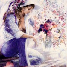 Схема вышивки «девушка»