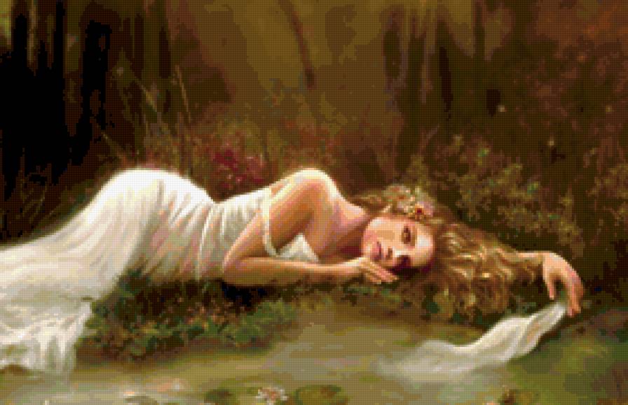 девушка - красота, любовь, одиночество, девушка, картина - предпросмотр