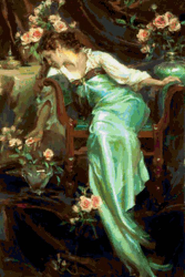 девушка - красота, любовь, картина, одиночество, девушка - предпросмотр