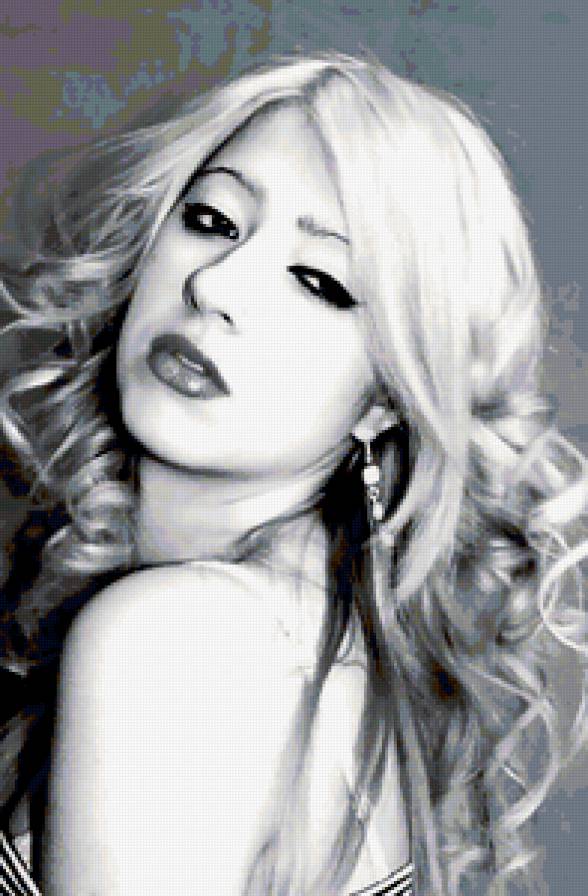 Валерия - девушка, блондинка, валери, красивая, черно-белая - предпросмотр