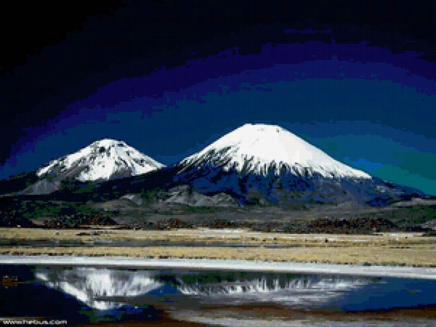 ГОРА АРАРАТ - красивые уголки мира, приода, горная вершина, река, горы, снег - предпросмотр