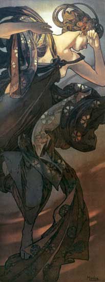 Картина А.Мухи "Вечерняя звезда" - картина, женщина, звезда - оригинал