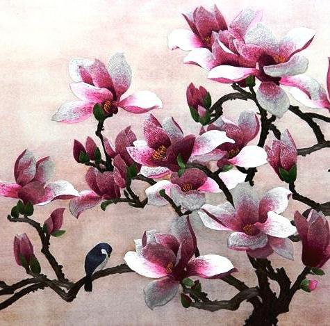 67965 - куст, цветение, ветка, цветы, цветок, сакура - оригинал