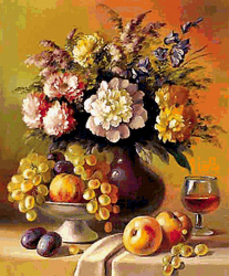 натюрморт - , натюрморт, романтика, цветы, природа, букет - предпросмотр