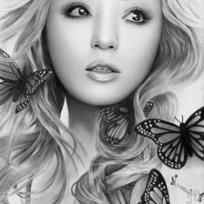 Схема вышивки «девушка»