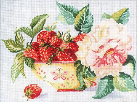 Сладкое утро. - розы, ягода, летнее, цветы, натюрморт - оригинал