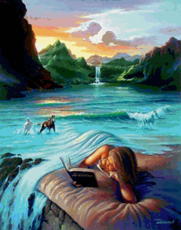 Фантастика - фентези, девушка, море - предпросмотр