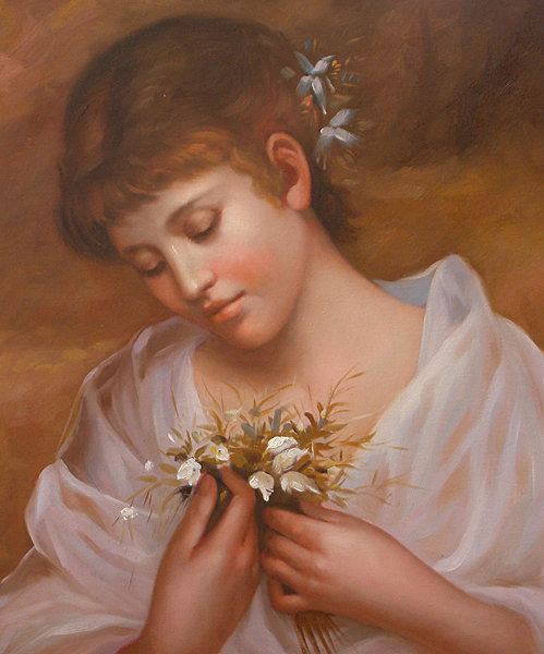 ЗОЛОТОЙ ВЕК -ИСТОРИЯ ОДНОЙ ЖЕНЩИНЫ - от известных художников, цветы, девушка, ангел - оригинал