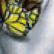 Предпросмотр схемы вышивки «Девушка, бабочки» (№213635)