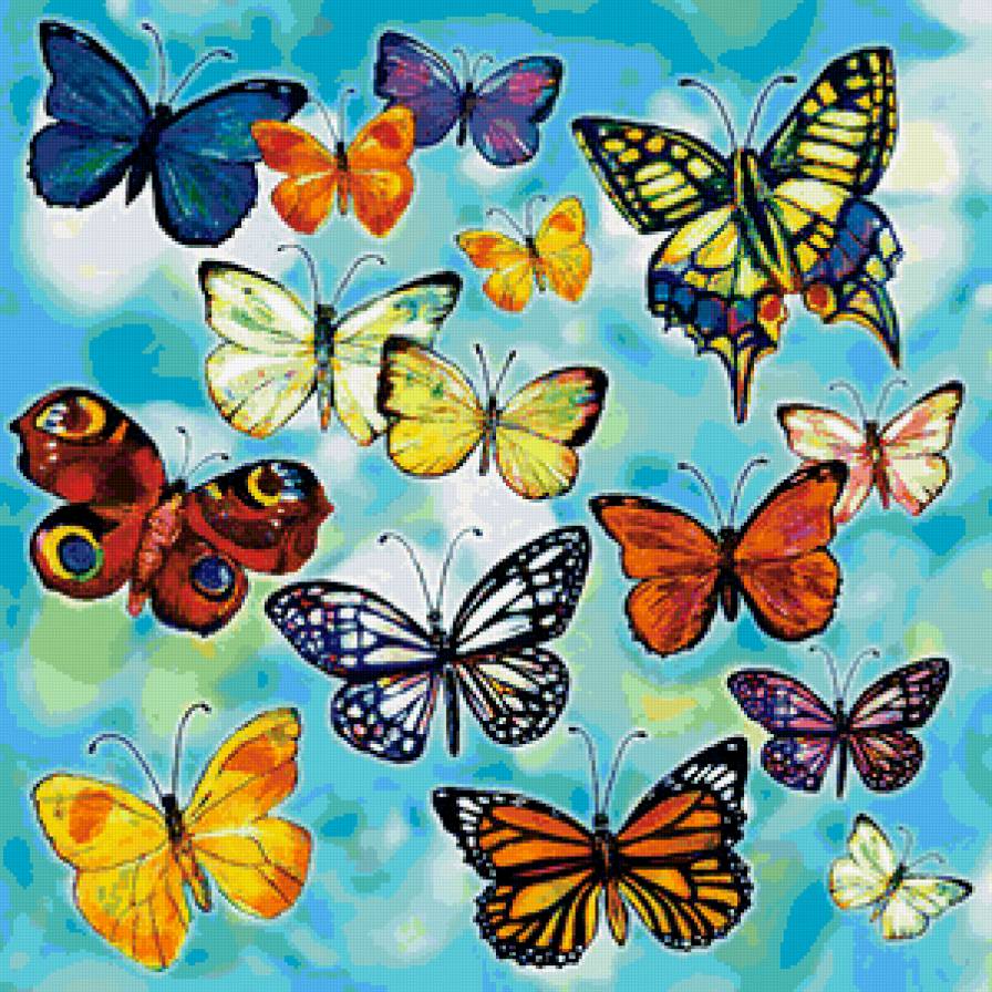 Подушка "Бабочки" - подушка "бабочки" - предпросмотр