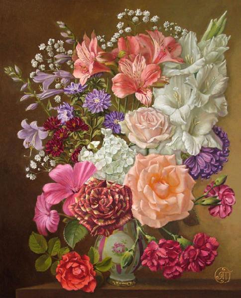 Натюрморт, цветы, розы - розы, натюрморт, цветы - оригинал