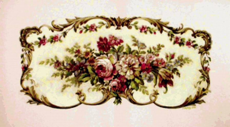 Розы с вензелями - винтаж, цветы, вензель, розы - предпросмотр