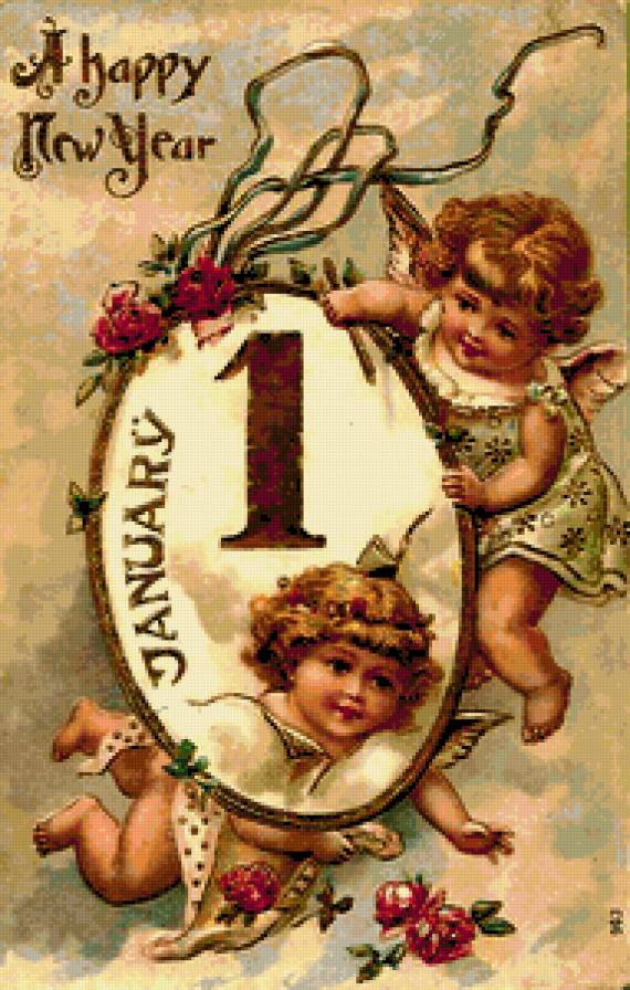 Ангелочек с розочкой - купидон, ангелочки, ангел, херувим, винт, ангелочек, цветы, розочки - предпросмотр