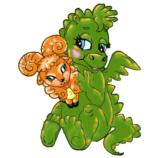 зодиак - дракошка, дракон, зодиак, овен - оригинал