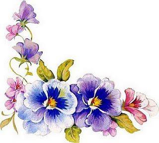 фиалки - салфетка, скатерть - оригинал