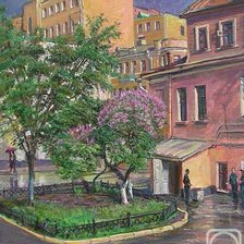 Схема вышивки «Сирень на Пятницкой.Лукьянов В.»