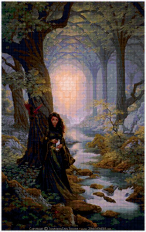 Джонатан Эрла Баузера - диптих, фея, современные художники, дорога в рай, лес - предпросмотр