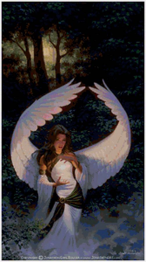 Джонатан Эрла Баузера - лес, фея, времена года, ангел, современные художники - предпросмотр