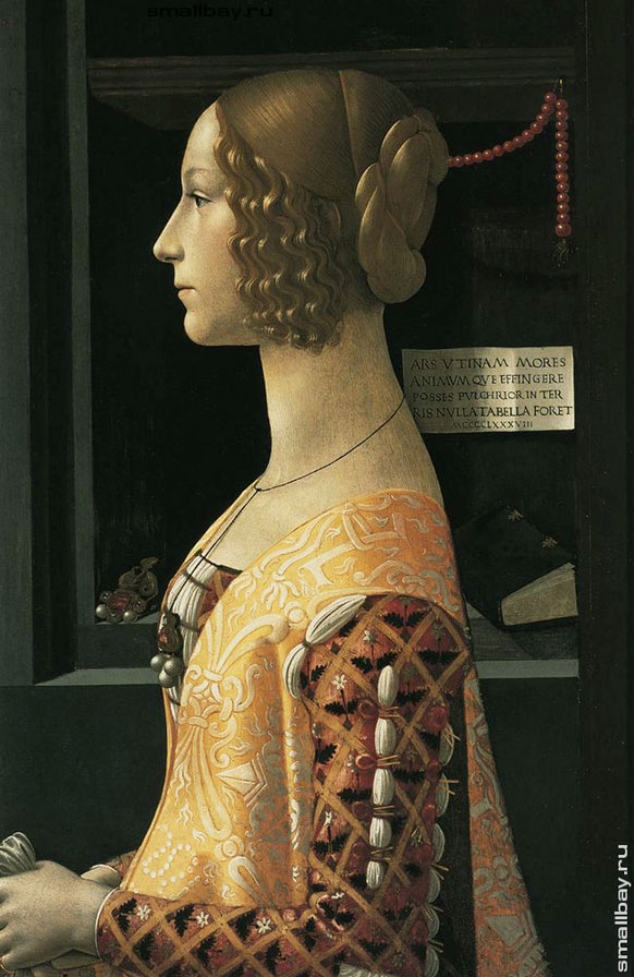 Гирландайо Доменико. Джоанна Торнабуони. - лицо., девушка, портрет, люди, женщина - оригинал