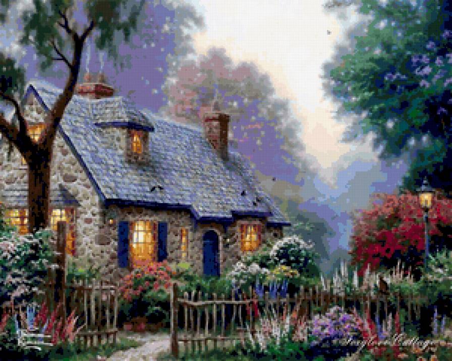 ПРАЗДНИК СВЕТА ОТ ТОМАСА КИНКЕЙДА (THOMAS KINKADE) - природа, дом - предпросмотр