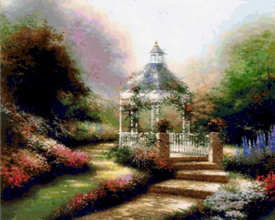 Праздник Света от Томаса Кинкейда (Thomas Kinkade) - дом, природа - предпросмотр