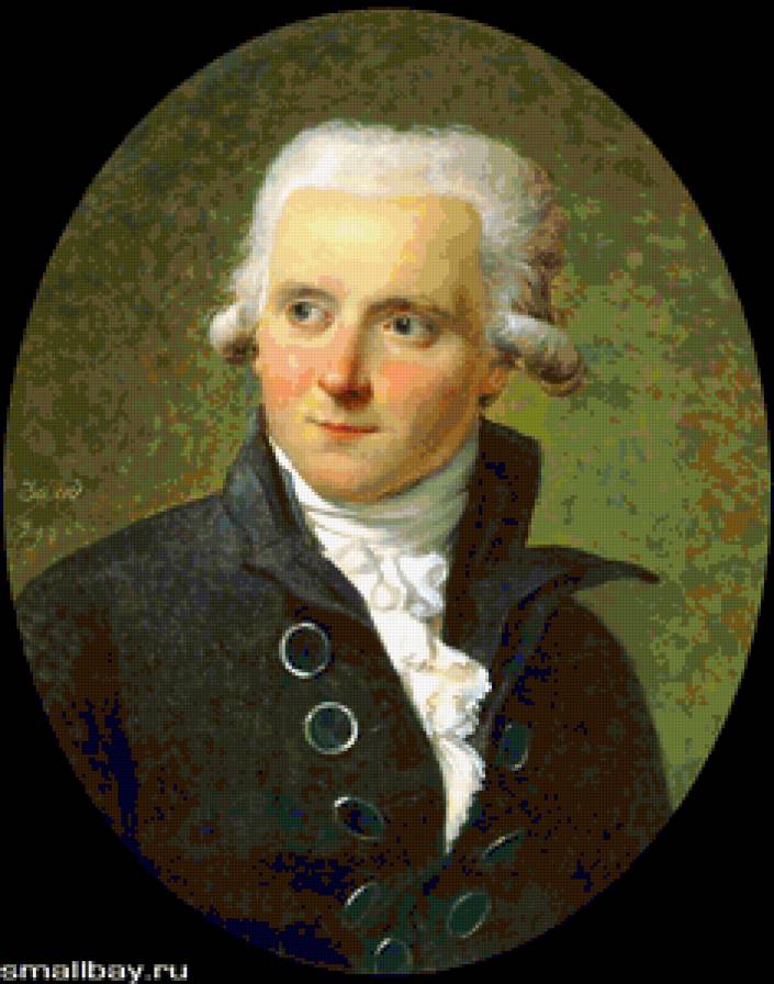 Давид Жак Луи. Пьер Серизиа. - люди, мужчины., портрет, лицо - предпросмотр